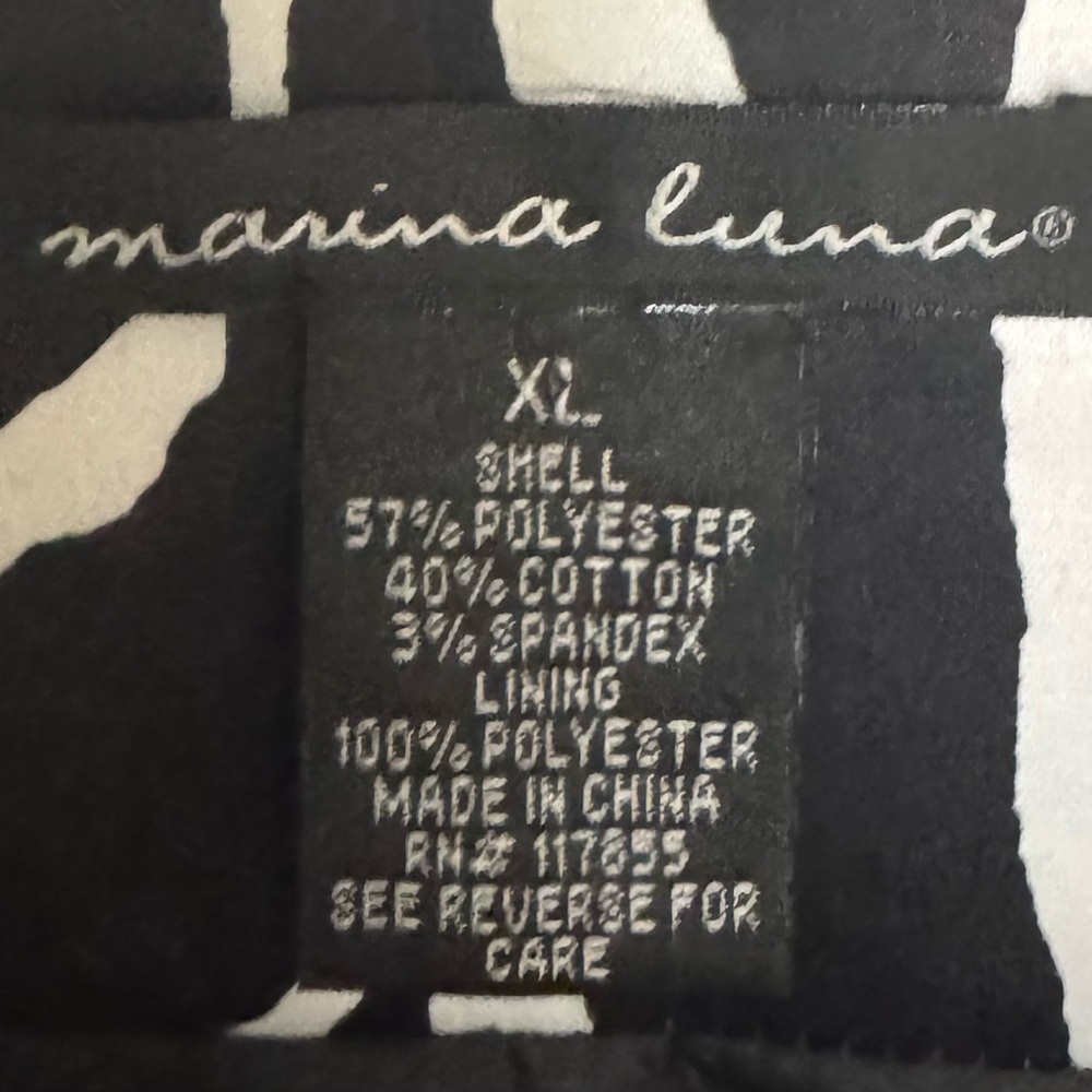 Marina Luna Black and White Zebra Print Blazer - Picture 4 of 4